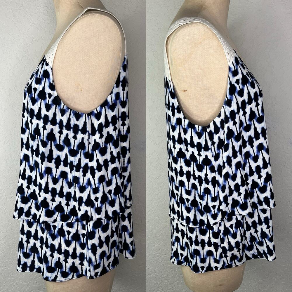 Reitmans Basic Blouse Size M Double Layer, White … - image 3